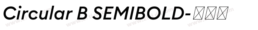 Circular B SEMIBOLD字体转换